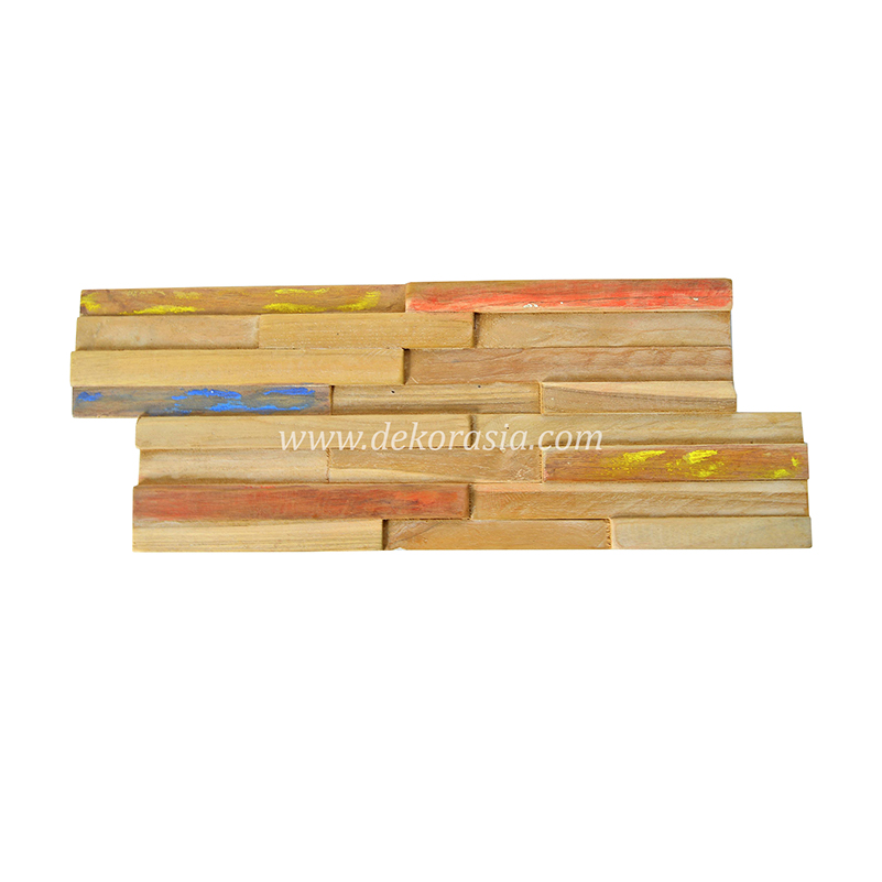 Teak Bark Rainbow, Natural Wood Wall Cladding